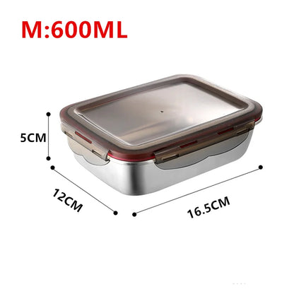 Boîte Bento en Acier Inoxydable - Hermétique et Compatible Micro-ondes