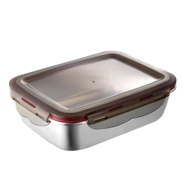 Boîte Bento en Acier Inoxydable - Hermétique et Compatible Micro-ondes