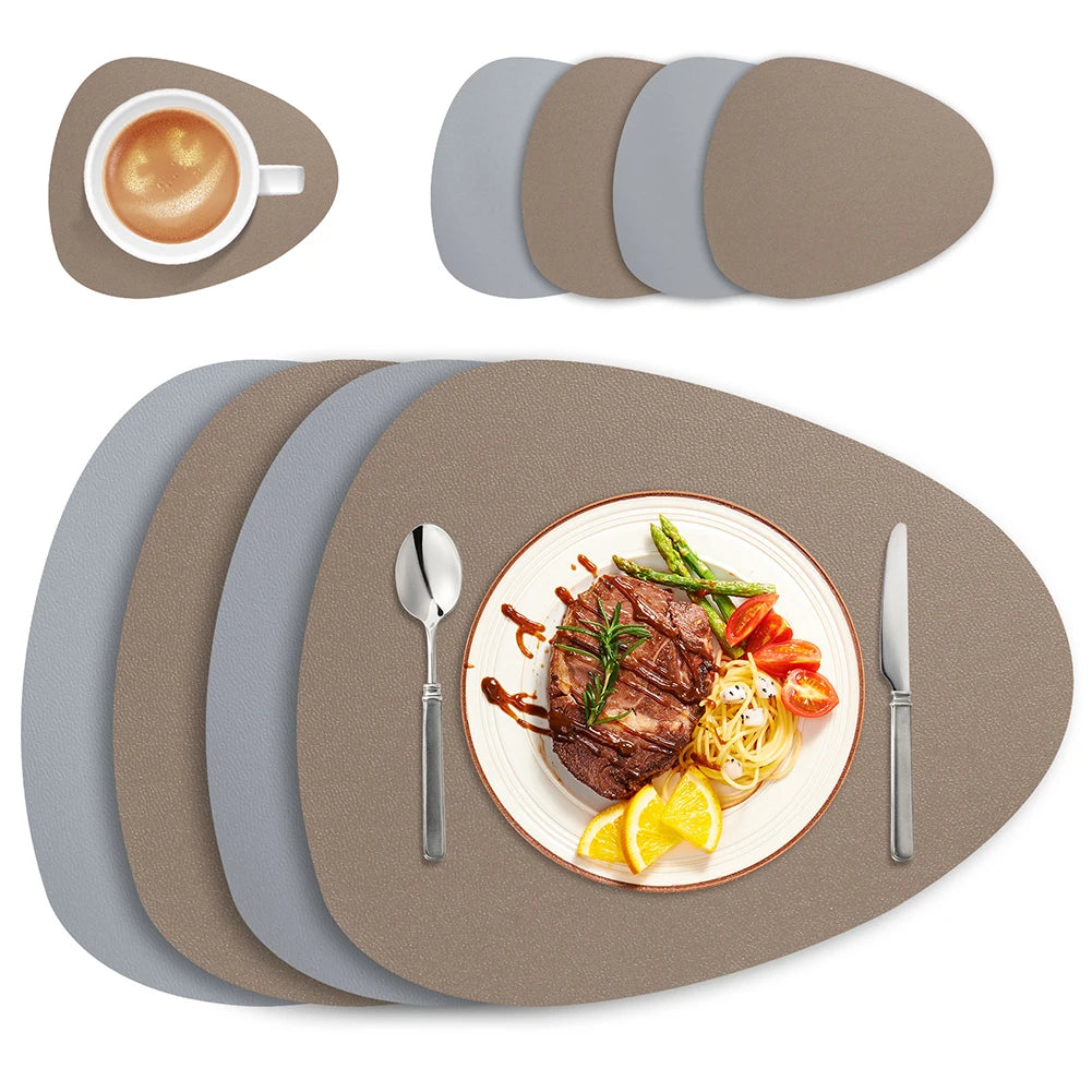 Ensemble de Table en Cuir PU - Impérméable Double Face pour Cuisine et Restaurant