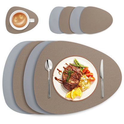 Ensemble de Table en Cuir PU - Impérméable Double Face pour Cuisine et Restaurant
