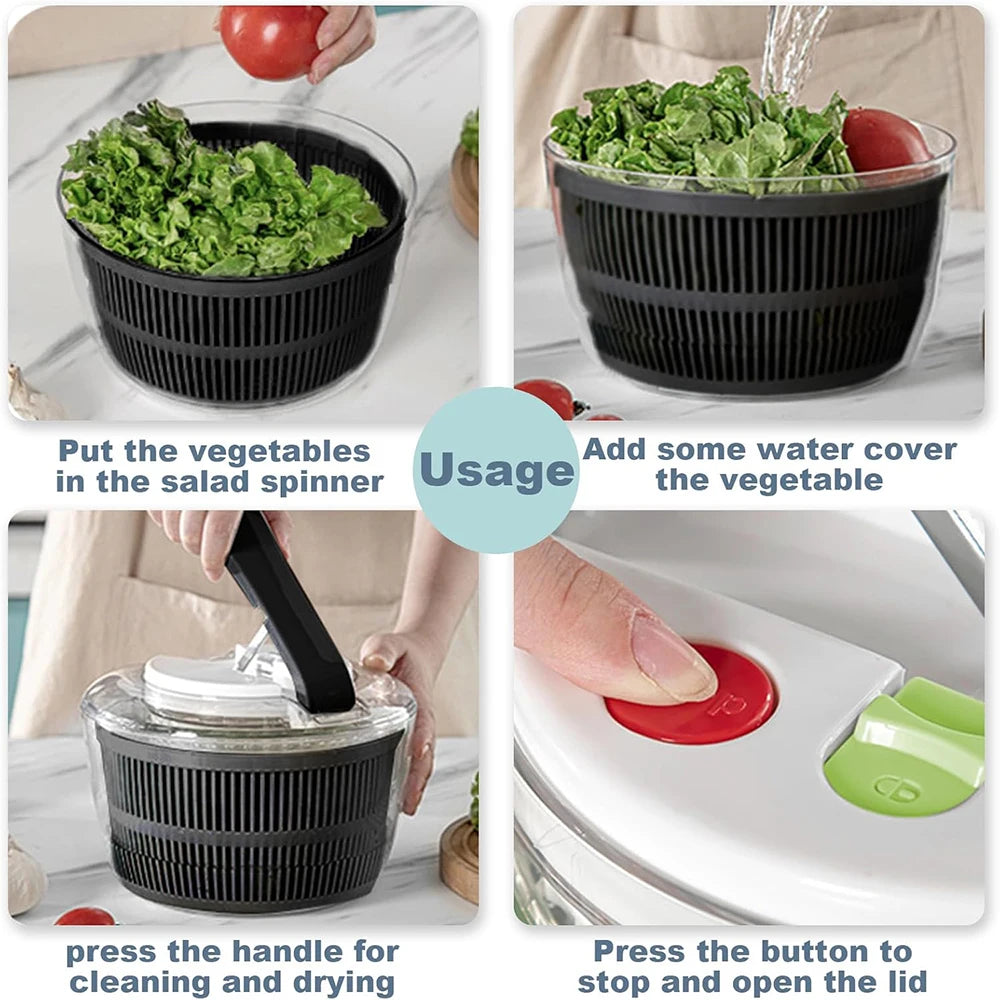Essoreuse à Salade Double Compartiment - Compact et Pratique