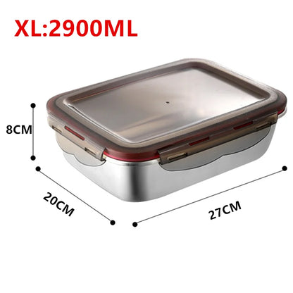 Boîte Bento en Acier Inoxydable - Hermétique et Compatible Micro-ondes