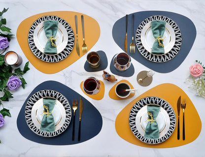 Ensemble de Table en Cuir PU - Impérméable Double Face pour Cuisine et Restaurant