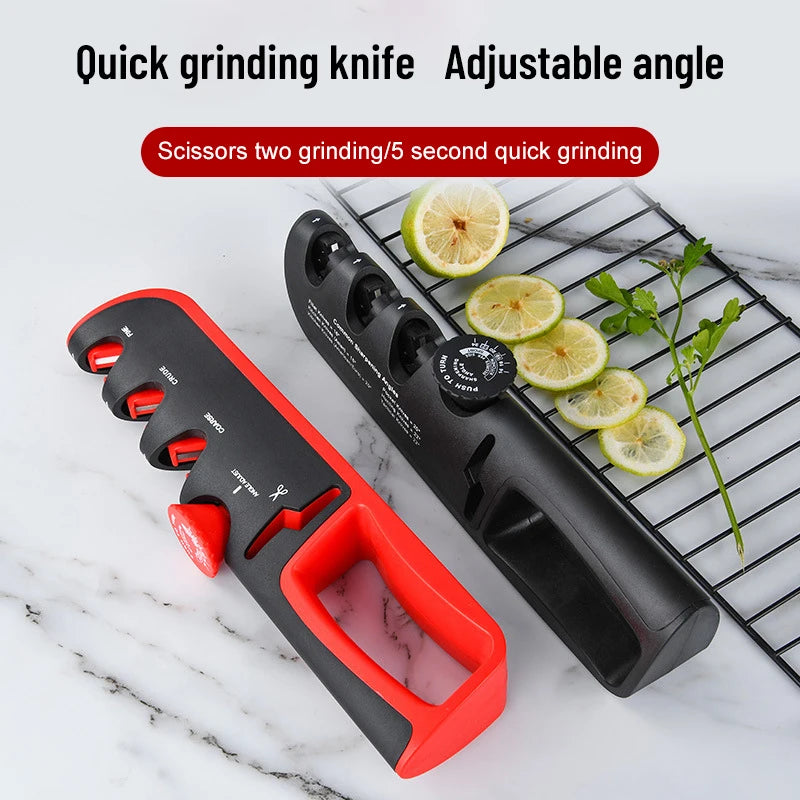 Aiguiseur de Couteaux Professionnel 5-en-1 - Angle Ajustable Base Antidérapante