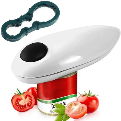 Ouvre-Boîte Électrique Automatique - Portable Une Touche Noir et Blanc