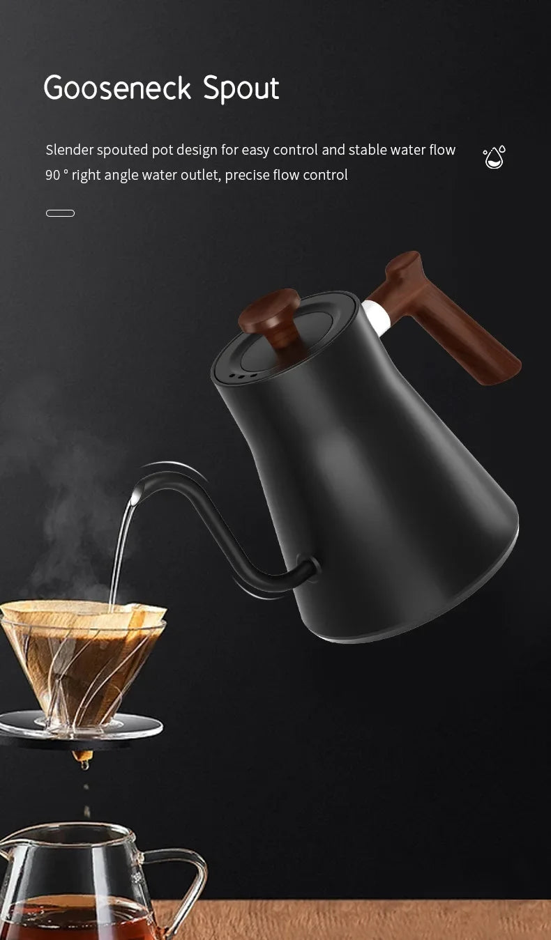 Bouilloire Électrique Col de Cygne 900ml - Température Constante Café et Thé