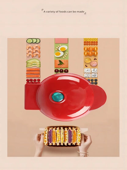 Appareil à Gaufres et Sandwichs Multifonctionnel - Machine Petit-Déjeuner