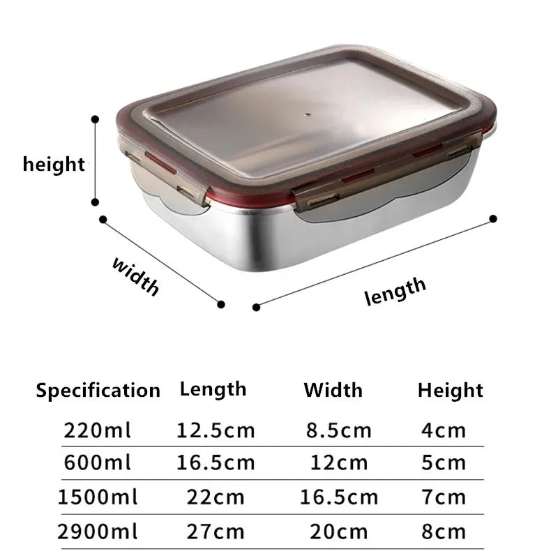 Boîte Bento en Acier Inoxydable - Hermétique et Compatible Micro-ondes