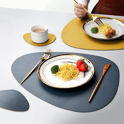 Ensemble de Table en Cuir PU - Impérméable Double Face pour Cuisine et Restaurant