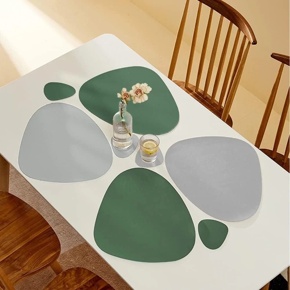 Ensemble de Table en Cuir PU - Impérméable Double Face pour Cuisine et Restaurant