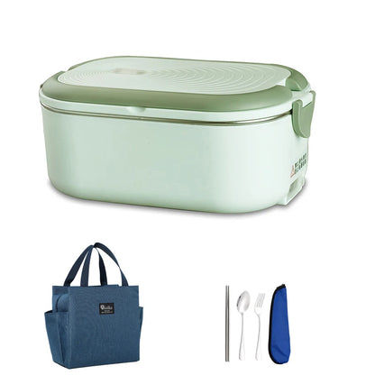 Boîte Repas Chauffante Électrique 220V - Lunch Box Inox 1L Bureau et École