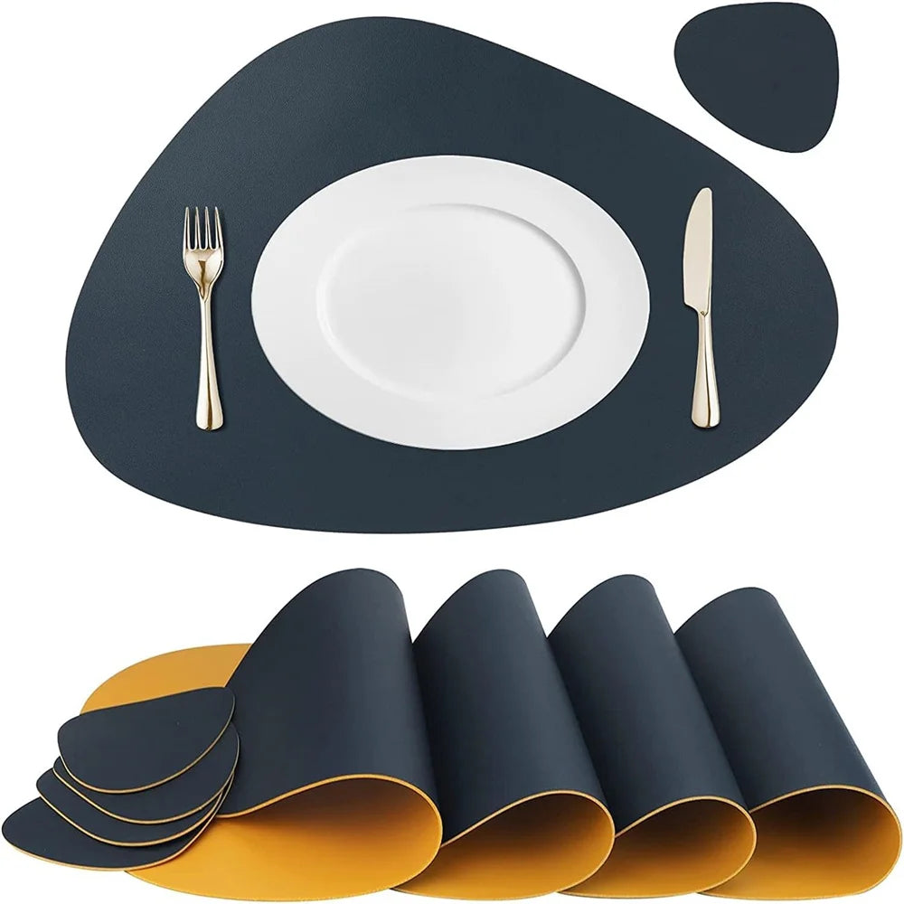 Ensemble de Table en Cuir PU - Impérméable Double Face pour Cuisine et Restaurant