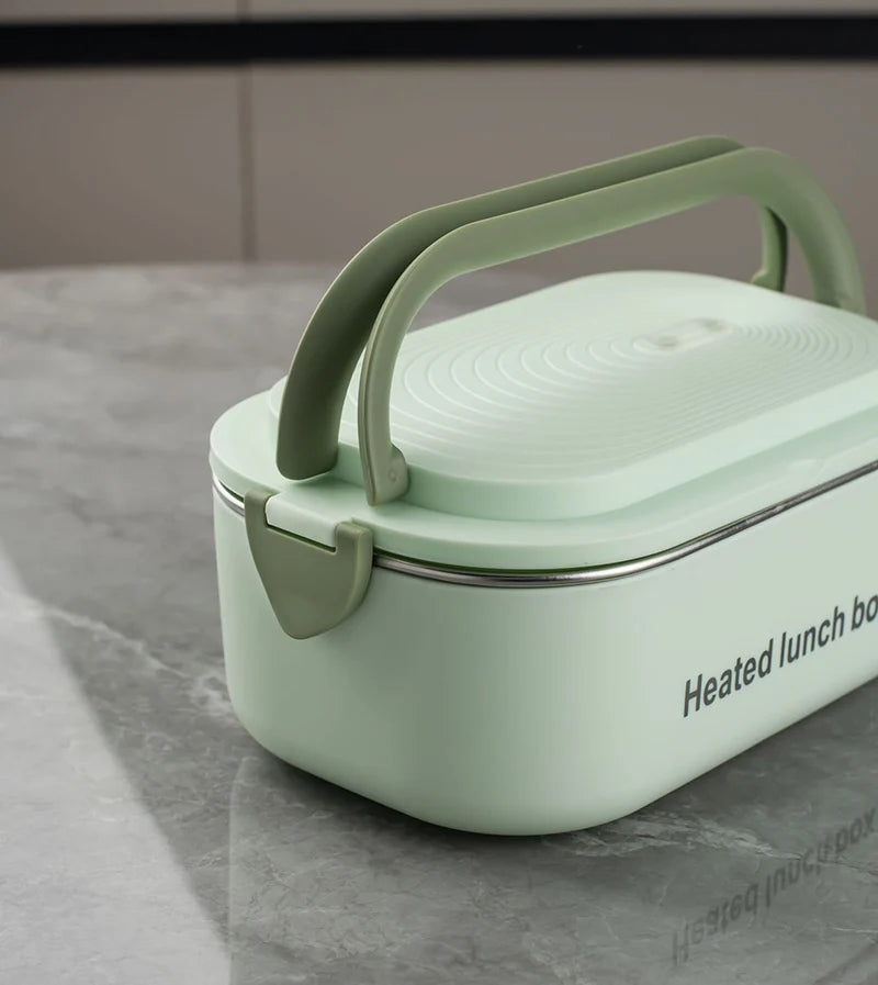 Boîte Repas Chauffante Électrique 220V - Lunch Box Inox 1L Bureau et École