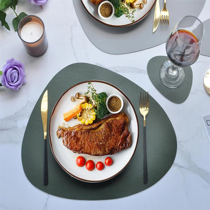 Ensemble de Table en Cuir PU - Impérméable Double Face pour Cuisine et Restaurant