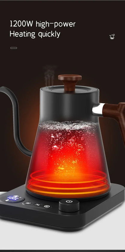 Bouilloire Électrique Col de Cygne 900ml - Température Constante Café et Thé