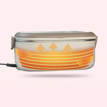 Boîte Repas Chauffante Électrique 220V - Lunch Box Inox 1L Bureau et École