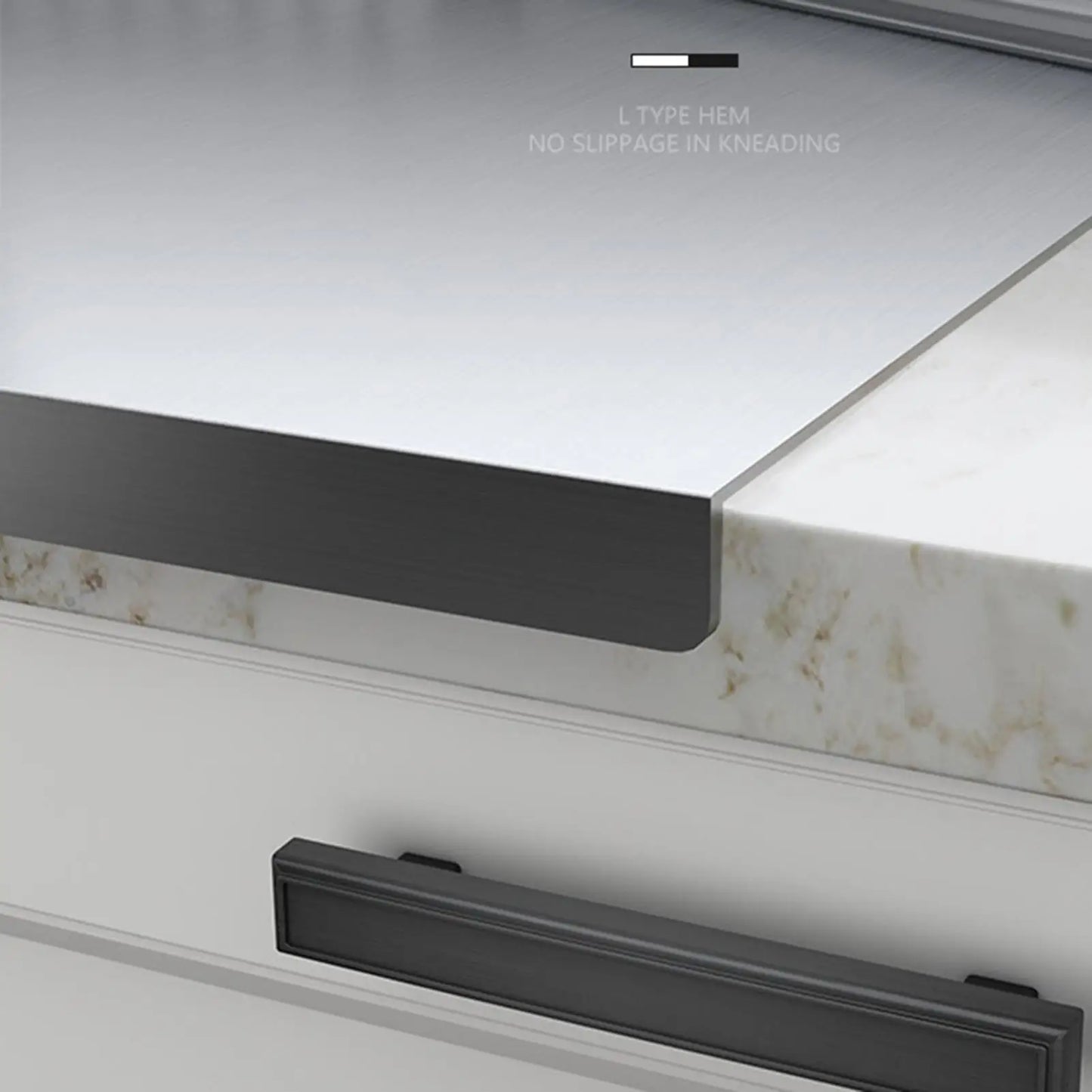 Planche à Découper en Acier Inoxydable avec Rebord - Protection Plan de Travail