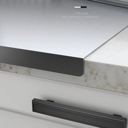 Planche à Découper en Acier Inoxydable avec Rebord - Protection Plan de Travail