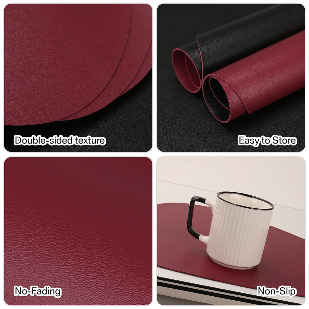 Ensemble de Table en Cuir PU - Impérméable Double Face pour Cuisine et Restaurant