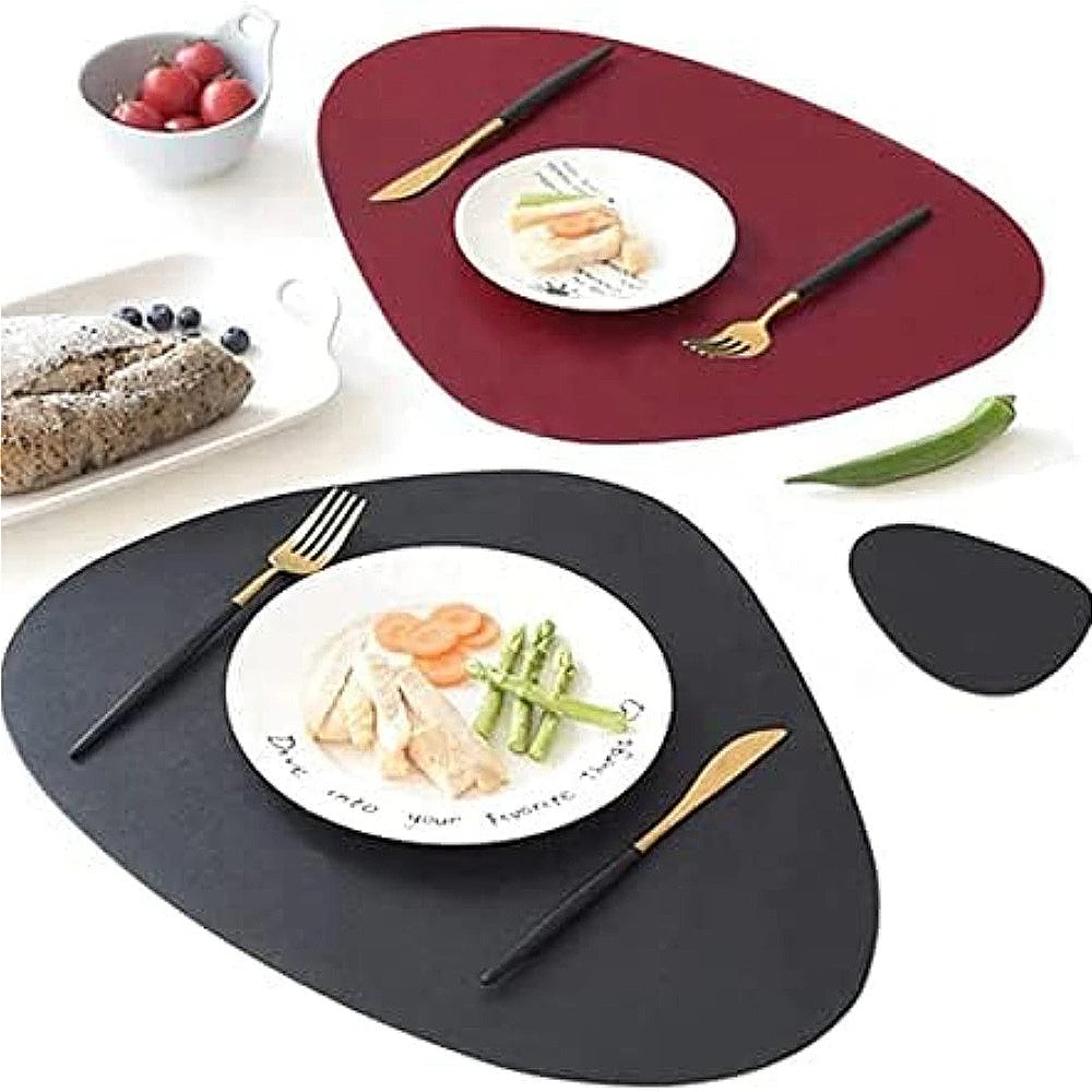 Ensemble de Table en Cuir PU - Impérméable Double Face pour Cuisine et Restaurant