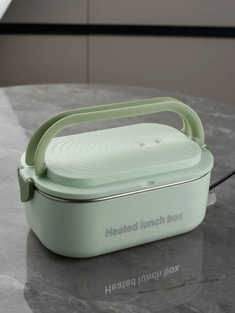 Boîte Repas Chauffante Électrique 220V - Lunch Box Inox 1L Bureau et École