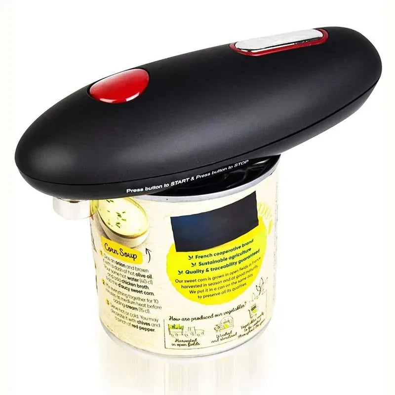 Ouvre-Boîte Électrique Automatique - Portable Une Touche Noir et Blanc