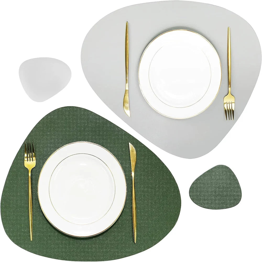 Ensemble de Table en Cuir PU - Impérméable Double Face pour Cuisine et Restaurant