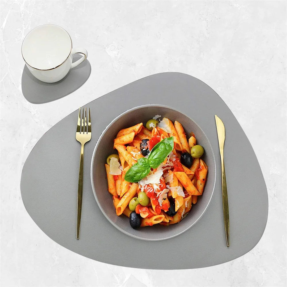 Ensemble de Table en Cuir PU - Impérméable Double Face pour Cuisine et Restaurant