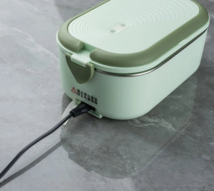 Boîte Repas Chauffante Électrique 220V - Lunch Box Inox 1L Bureau et École