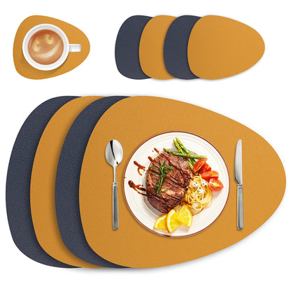 Ensemble de Table en Cuir PU - Impérméable Double Face pour Cuisine et Restaurant