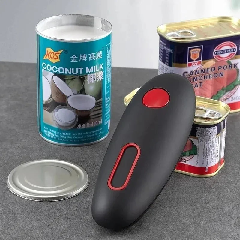 Ouvre-Boîte Électrique Automatique - Portable Une Touche Noir et Blanc