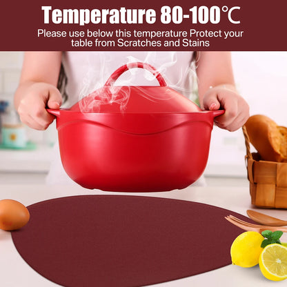 Ensemble de Table en Cuir PU - Impérméable Double Face pour Cuisine et Restaurant