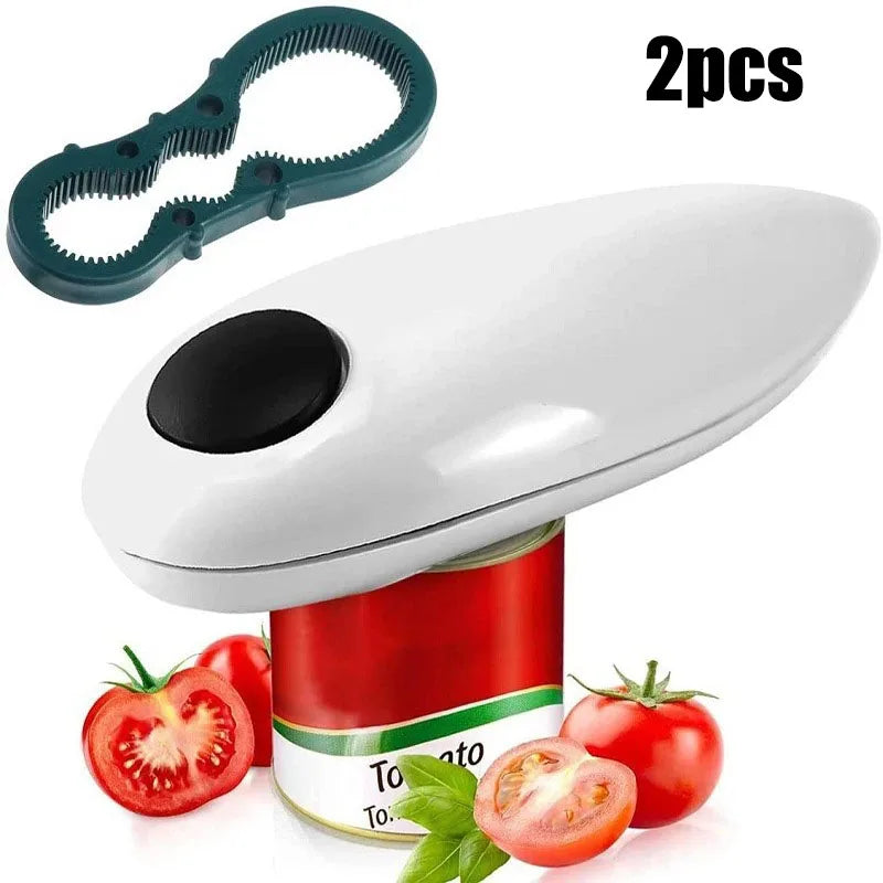 Ouvre-Boîte Électrique Automatique - Portable Une Touche Noir et Blanc