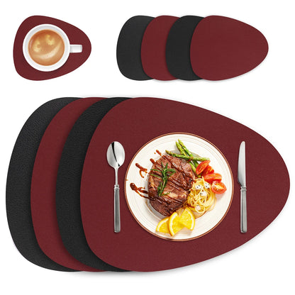 Ensemble de Table en Cuir PU - Impérméable Double Face pour Cuisine et Restaurant