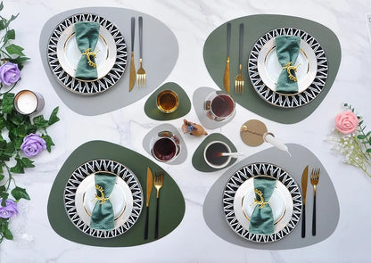 Ensemble de Table en Cuir PU - Impérméable Double Face pour Cuisine et Restaurant