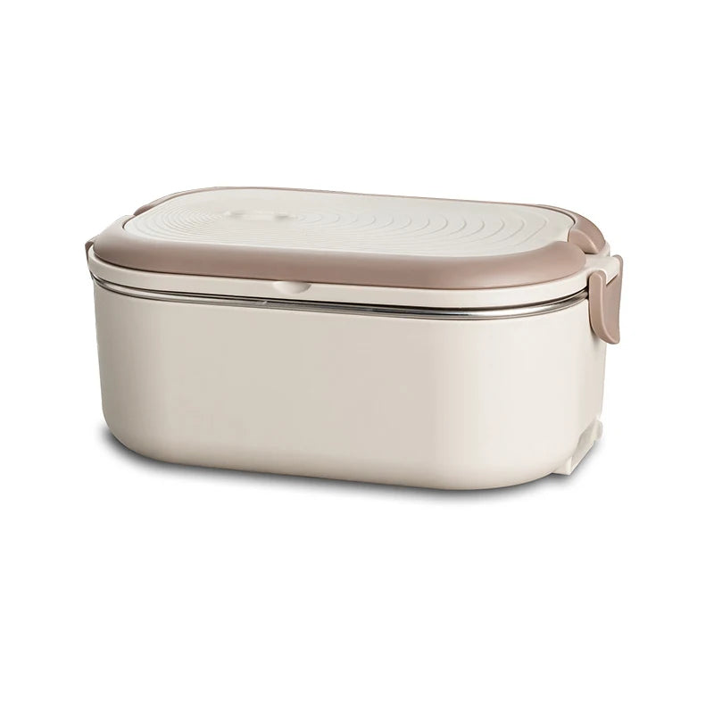 Boîte Repas Chauffante Électrique 220V - Lunch Box Inox 1L Bureau et École