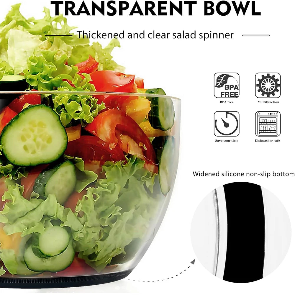 Essoreuse à Salade Grande Capacité - Presse Facile d'une Main