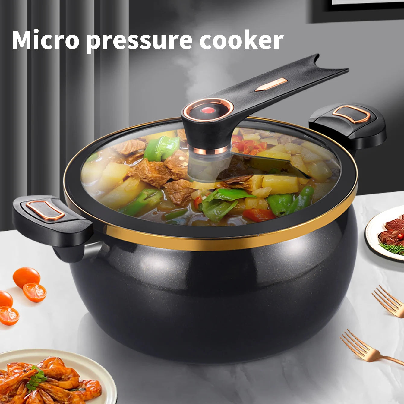 Cocotte Mijoteuse 7L Antiadhésive - Compatible Induction et Gaz
