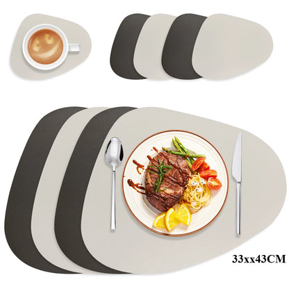 Ensemble de Table en Cuir PU - Impérméable Double Face pour Cuisine et Restaurant