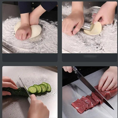 Planche à Découper en Acier Inoxydable avec Rebord - Protection Plan de Travail