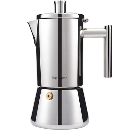 Cafetière Moka Italienne en Inox - Compatible Induction 200ml à 500ml