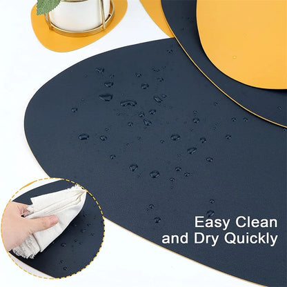 Ensemble de Table en Cuir PU - Impérméable Double Face pour Cuisine et Restaurant