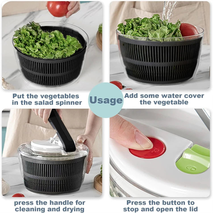 Essoreuse à Salade Double Compartiment - Compact et Pratique