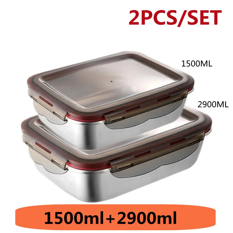 Boîte Bento en Acier Inoxydable - Hermétique et Compatible Micro-ondes