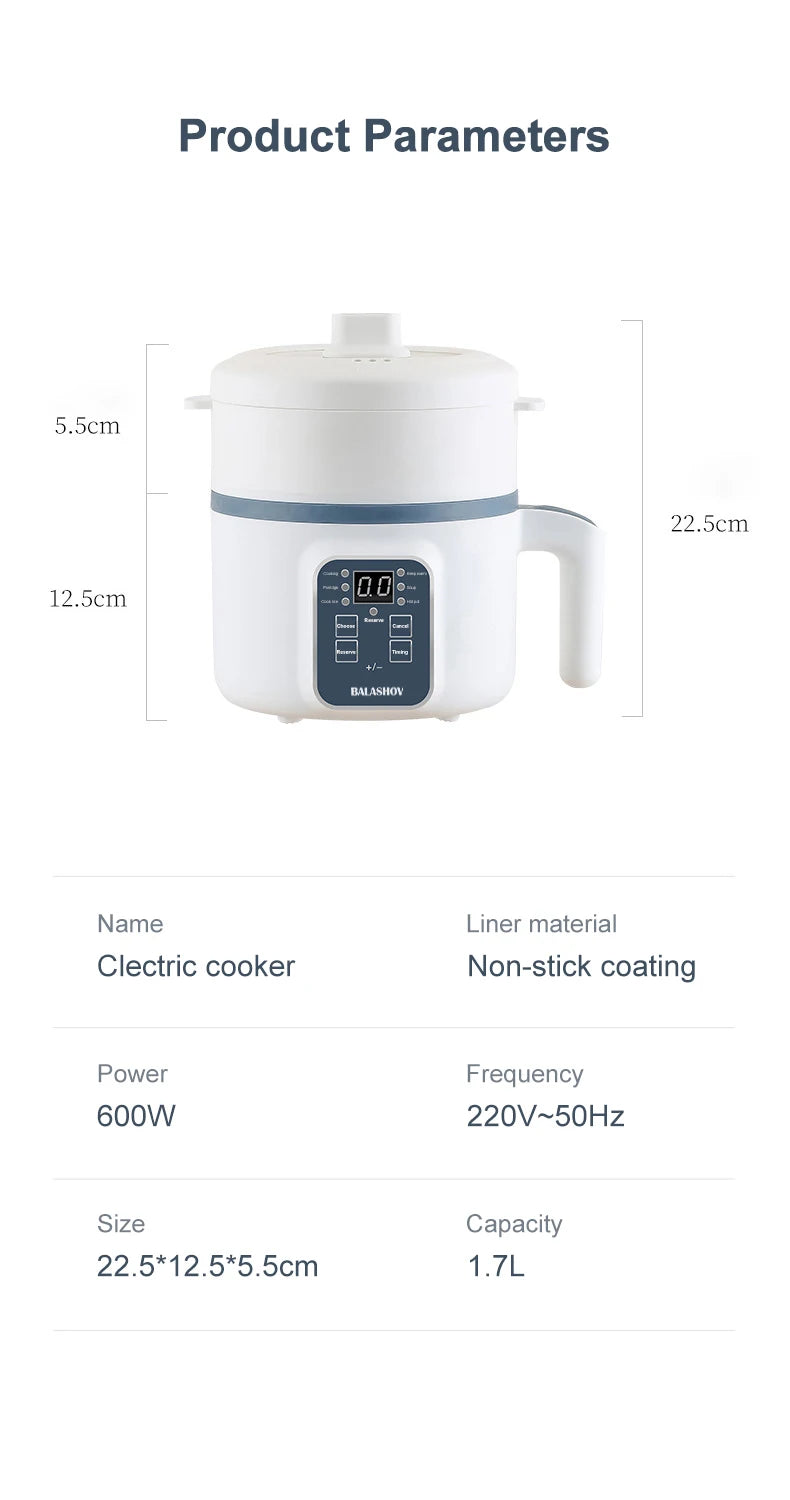 Cuiseur à Riz Électrique Multifonction - Cuve Antiadhésive 220V