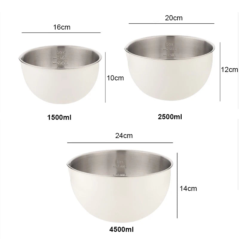 Bols Mélangeurs en Acier Inoxydable - Multifonction Cuisine
