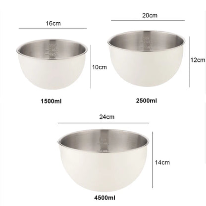 Bols Mélangeurs en Acier Inoxydable - Multifonction Cuisine