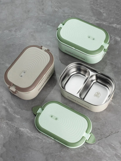 Boîte Repas Chauffante Électrique 220V - Lunch Box Inox 1L Bureau et École