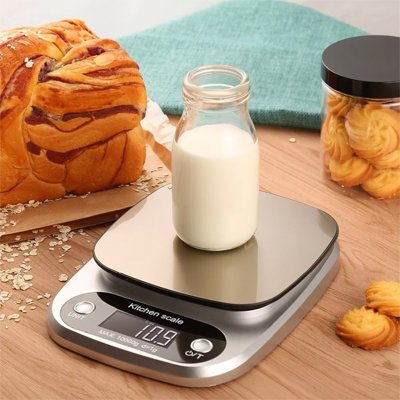 Balance de cuisine digitale professionnelle précision 0.1g écran LCD tactile.